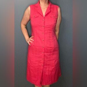 Isaac Mizrahi for Target hot pink shirt‎ dress sz Small